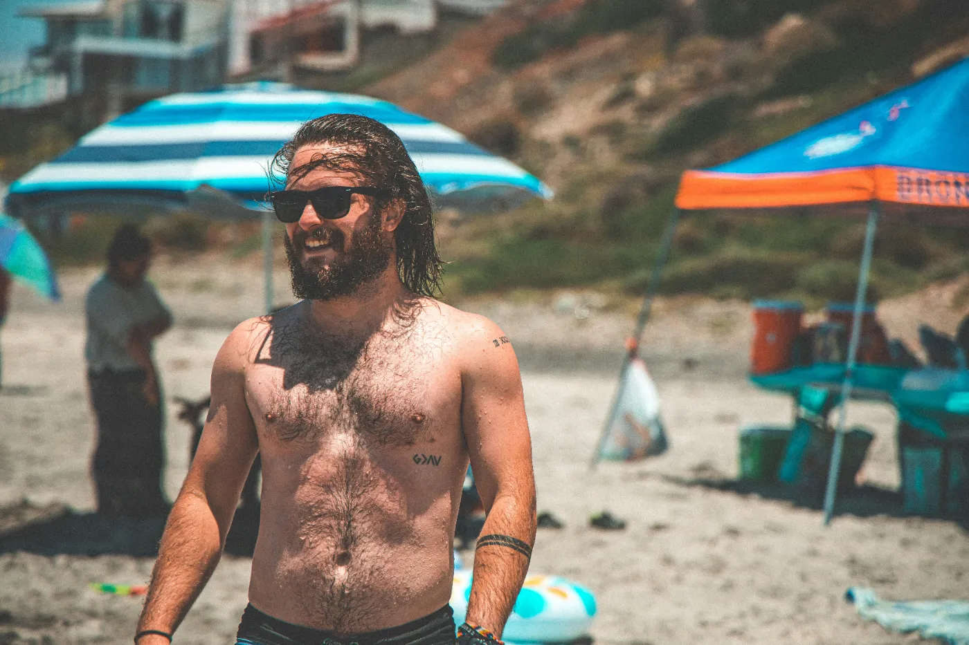 man wearing black sunglasses